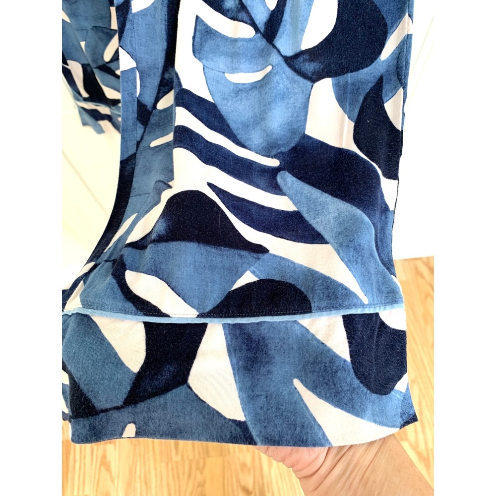Soma Cool Nights Piped Short Sleeve Notch Collar Pajama Set Tropical Blue Size M - Picture 13 of 16